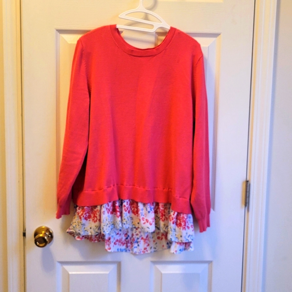 Cute Floral Sweater Top